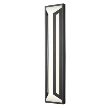 Z-Lite Banff LED 2-Light Outdoor Wall Light - 18W - CCT Selectable - 1,300 Lumens - 120V - Sand Black / Opal Etched