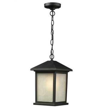 Z-Lite Holbrook 1-Light Medium Outdoor Pendant - 120V - Black