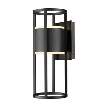 Z-Lite Luca 18" 2-Light LED Outdoor Wall Sconce - 2700K - 120V - Black