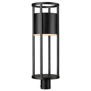 Z-Lite Luca 1-Light Large LED Outdoor Post Mount Fixture - 120V - Black / Etched
