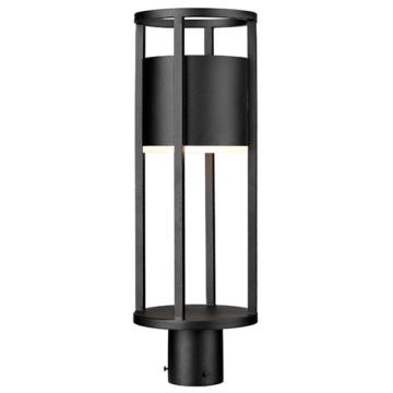 Z-Lite Luca 1-Light Medium LED Outdoor Post Mount Fixture - 120V - Black / Etched