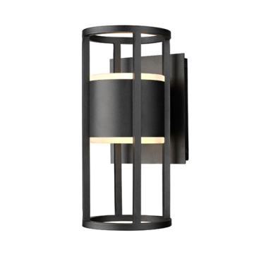 Z-Lite Luca 12" 2-Light LED Outdoor Wall Sconce - 2700K - 120V - Black
