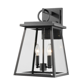 Z-Lite Broughton 2-Light Medium Outdoor Wall Sconce - 120V - Black