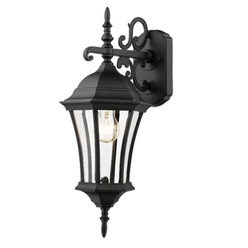 Z-Lite Wakefield 22" 1-Light Outdoor Wall Sconce - 120V - Black