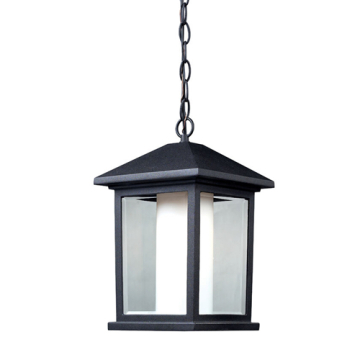 Z-Lite Mesa 8" 1-Light Outdoor Pendant - 120V - Black