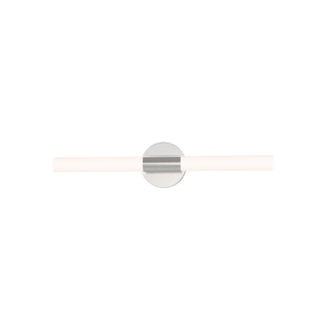 Maxim Lighting Tubi 24" LED Bath Vanity Light - 1,800 Lumens - 24W - CCT Selectable - 120V - Satin Nickel - White Glass