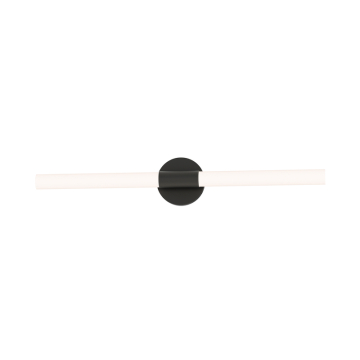 Maxim Lighting Tubi 30" LED Bath Vanity Light - 2,000 Lumens - 27W - CCT Selectable - 120V - Black - White Glass