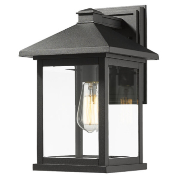 Z-Lite Portland 16" 1-Light Outdoor Wall Sconce - 120V - Black