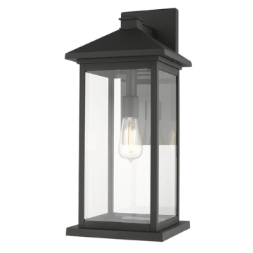 Z-Lite Portland 22" 1-Light Outdoor Wall Sconce - 120V - Black