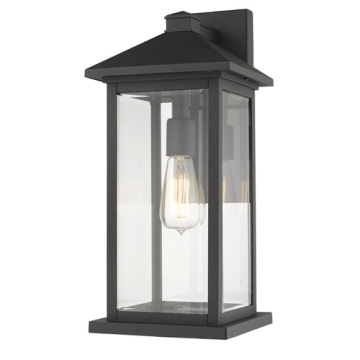 Z-Lite Portland 18" 1-Light Outdoor Wall Sconce - 120V - Black