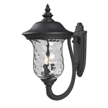 Z-Lite Armstrong 3-Light Outdoor Wall Sconce - 120V - Black
