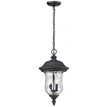 Z-Lite Armstrong 3-Light Outdoor Pendant - 120V - Black