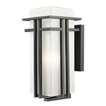 Z-Lite Abbey 1-Light Large Outdoor Wall Sconce - 120V - Black