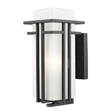 Z-Lite Abbey 1-Light Medium Outdoor Wall Sconce - 120V - Black