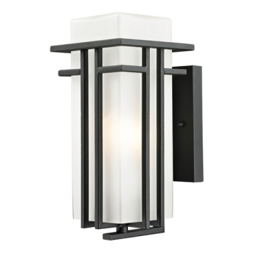 Z-Lite Abbey 1-Light Small Outdoor Wall Sconce - 120V - Black