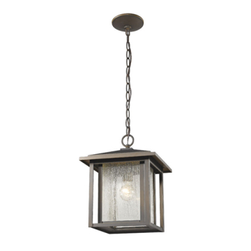 Z-Lite Aspen 1-Light Outdoor Pendant - 120V - Oil Rubbed Bronze