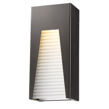 Z-Lite Millenial 13" 1-Light LED Outdoor Wall Sconce - 3000K - 120V - Bronze / Silver / Frosted