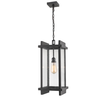 Z-Lite Fallow 1-Light Outdoor Pendant - 120V - Black