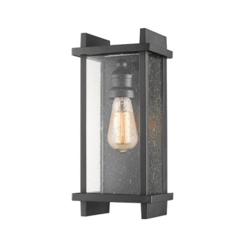 Z-Lite Fallow 1-Light Small Outdoor Wall Sconce - 120V - Black