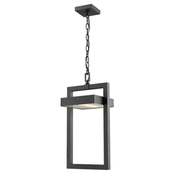 Z-Lite Luttrel 18" 1-Light LED Outdoor Pendant - 2700K - 120V - Black