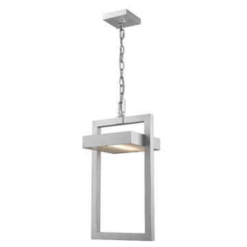 Z-Lite Luttrel 18" 1-Light LED Outdoor Pendant - 2700K - 120V - Silver