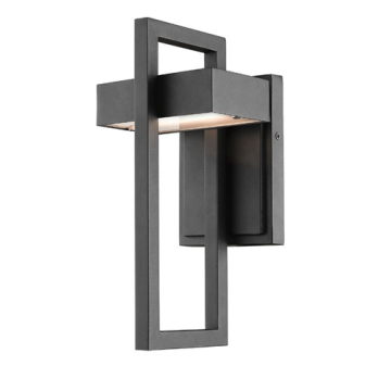 Z-Lite Luttrel 12" 1-Light LED Outdoor Wall Sconce - 2700K - 120V - Black