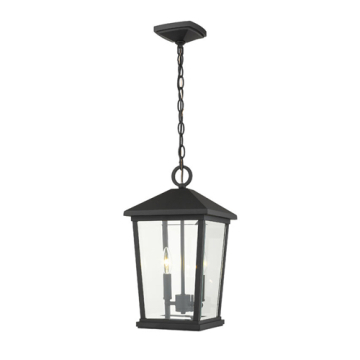 Z-Lite Beacon 10" 2-Light Outdoor Pendant - 120V - Black