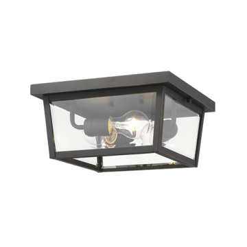 Z-Lite Beacon 3-Light Outdoor Flush Mount - 120V - Oil Rubbed Bronze
