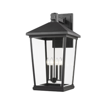 Z-Lite Beacon 16" 4-Light Outdoor Wall Sconce - 120V - Black