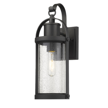 Z-Lite Roundhouse 1-Light Small Outdoor Wall Sconce - 120V - Black