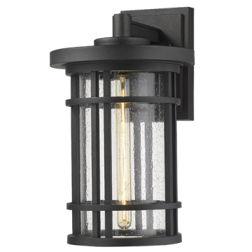 Z-Lite Jordan 10" 1-Light Outdoor Wall Sconce - 120V - Black