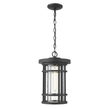 Z-Lite Jordan 10" 1-Light Outdoor Pendant - 120V - Black