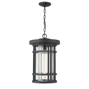 Z-Lite Jordan 12" 1-Light Outdoor Pendant - 120V - Black
