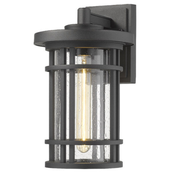 Z-Lite Jordan 8" 1-Light Outdoor Wall Sconce - 120V - Black