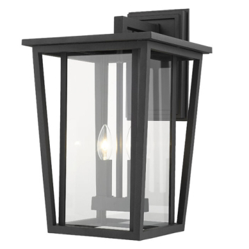 Z-Lite Seoul 19" 2-Light Outdoor Wall Sconce - 120V - Black