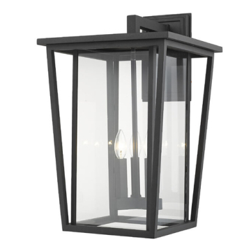 Z-Lite Seoul 23" 3-Light Outdoor Wall Sconce - 120V - Black