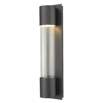 Z-Lite Striate 21" 1-Light LED Outdoor Wall Sconce - 2700K - 120V - Black