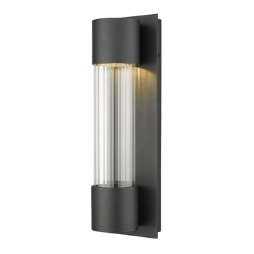 Z-Lite Striate 17" 1-Light LED Outdoor Wall Sconce - 2700K - 120V - Black