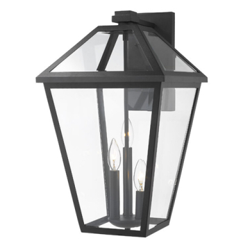 Z-Lite Talbot 18" 3-Light Outdoor Wall Sconce - 120V - Black