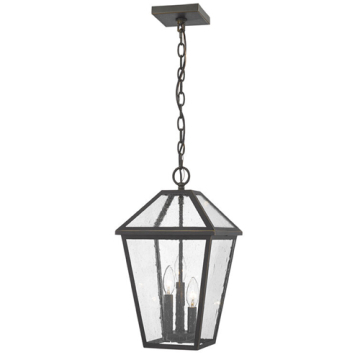 Z-Lite Talbot 18" 3-Light Outdoor Pendant - 120V - Oil Rubbed Bronze