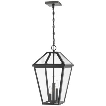 Z-Lite Talbot 22" 3-Light Outdoor Pendant - 120V - Black