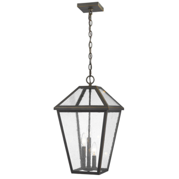Z-Lite Talbot 22" 3-Light Outdoor Pendant - 120V - Oil Rubbed Bronze