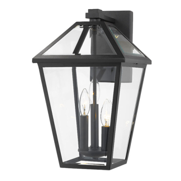 Z-Lite Talbot 21" 3-Light Outdoor Wall Sconce - 120V - Black