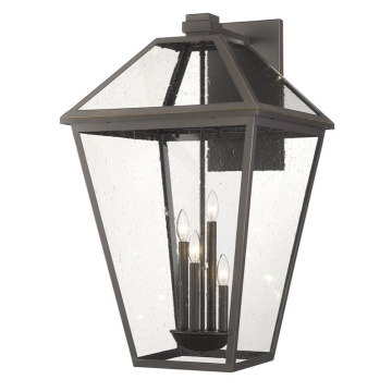 Z-Lite Talbot 33" 4-Light Outdoor Wall Light - 120V - Oil Rubbed Bronze / Seedy