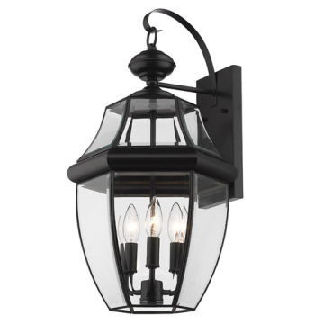 Z-Lite Westover 3-Light Outdoor Wall Sconce - 120V - Black