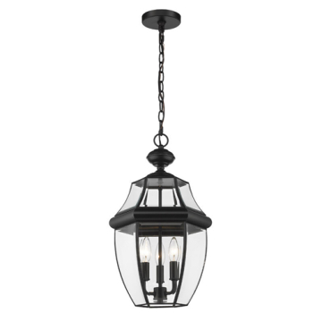 Z-Lite Westover 3-Light Outdoor Pendant - 120V - Black