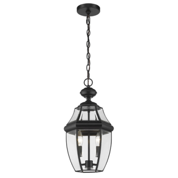 Z-Lite Westover 2-Light Outdoor Pendant - 120V - Black