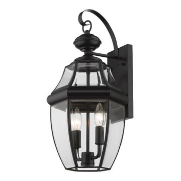 Z-Lite Westover 2-Light Outdoor Wall Sconce - 120V - Black