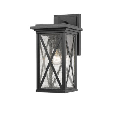 Z-Lite Brookside 1-Light Medium Outdoor Wall Sconce - 120V - Black
