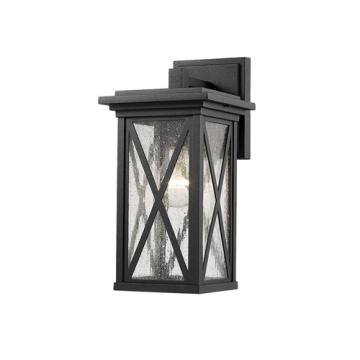 Z-Lite Brookside 1-Light Small Outdoor Wall Sconce - 120V - Black